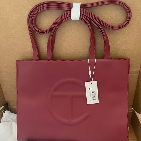 SOLD Telfar Medium Shopping Bag - Colour Oxblood - Picture 1 of 4